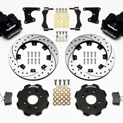 Wilwood Combination Parking Brake Rear Kit 12.19in Drilled Civic / Integra Drum 2.71 Hub Offset
