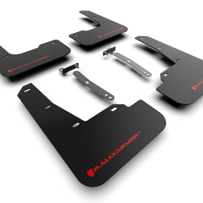 Rally Armor 22-23 Hyundai Elantra N & N Line Black UR Mud Flap w/Red Logo