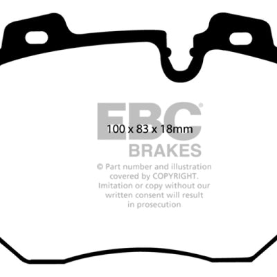 EBC 90-95 BMW 750iL 5.0 (E32) Redstuff Front Brake Pads