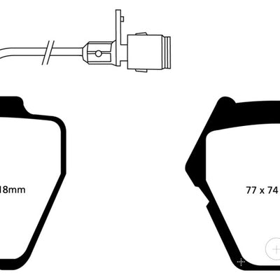 EBC 00-03 Audi A8 Quattro 4.2 (8 Pad Set) Yellowstuff Front Brake Pads