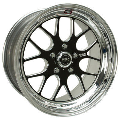 Weld S77 18x14.5 / 5x4.75 BP / 4.7in. BS Black Wheel (Low Pad) - Non-Beadlock