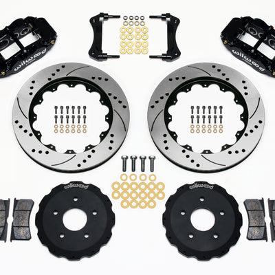 Wilwood Narrow Superlite 6R Front Hat Kit 14.00in Drilled Backdraft Cobra (BMW E36 Based)