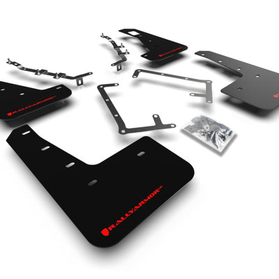 Rally Armor 09-11 Ford Focus MK2 RS Black UR Mud Flap Red Logo