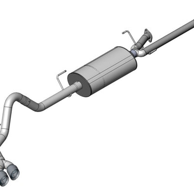 Corsa 2011-2021 Toyota Tundra Double Cab/Crew Max 5.7L V8 Black Sport Cat-Back Exhaust