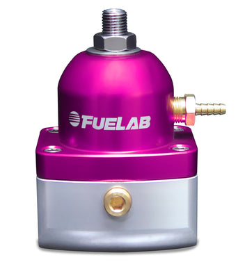Fuelab 515 Carb Adjustable FPR 4-12 PSI (2) -10AN In (1) -6AN Return - Purple