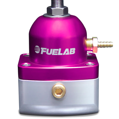 Fuelab 515 Carb Adjustable FPR Large Seat 1-3 PSI (2) -10AN In (1) -6AN Return - Purple