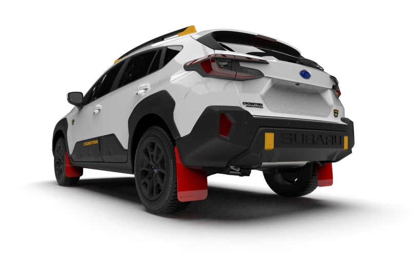 Rally Armor 24-25 Subaru Crosstrek (Wilderness Only) Red UR Mud Flap W/Black Logo - No Drilling Req