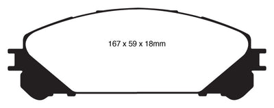 EBC 10+ Lexus RX350 3.5 (Japan) Greenstuff Front Brake Pads