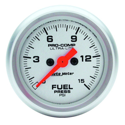 Autometer Ultra-Lite 2-1/16in 15psi Fuel Pressure Gauge - Digital Stepper Motor