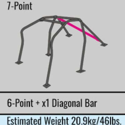 Cusco D1 Chromoly 2-Pssgr 7-PT Around Dash Roll Cage Subaru 2015+ Subaru WRX/STi  (S/O/No Cancel)