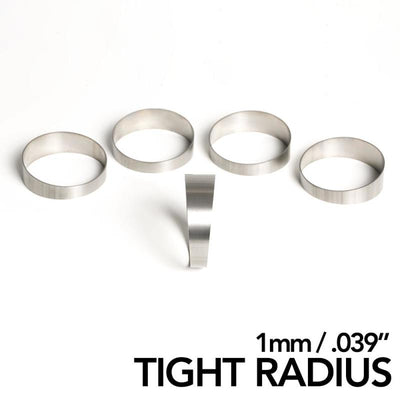 Ticon Industries 1.5in 45 Degree 2.55in CLR Tight Radius 1mm Wall Titanium Pie Cuts - 5pk