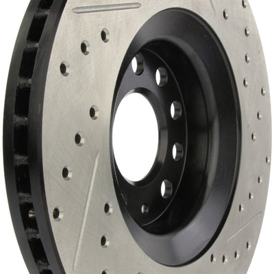 StopTech 05-06 Audi A4 Quattro/ 02-04 A6 Quattro / 99-02 S4 Front Right Slotted & Drilled Rotor
