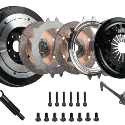 DKM Clutch VW/Audi 2.0L TSI (8 Bolt) Ceramic Twin Disc MR Clutch w/Flywheel (650 ft/lbs Torque)