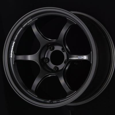 Advan RG-D2 18x9.5 +22 5x114.3 Semi Gloss Black Wheel