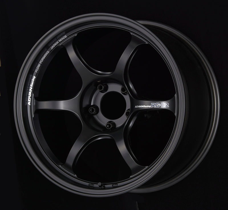 Advan RG-D2 18x8.5 +50 5x114.3 Semi Gloss Black Wheel