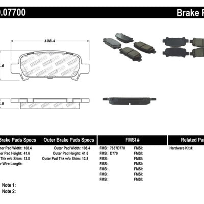 StopTech Performance 02-03 WRX Rear Brake Pads