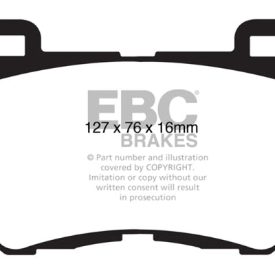 EBC 08-13 Infiniti FX50 5.0 Redstuff Front Brake Pads