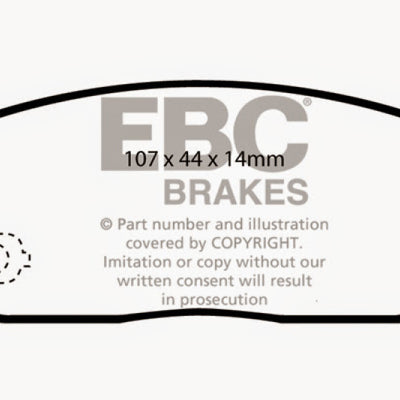 EBC 02-03 Infiniti G20 2.0 Redstuff Rear Brake Pads