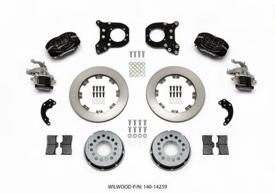 Wilwood Forged Dynalite P/S Rear Kit w/MC4 P-Brake Chev 12 Bolt w/Clip Elimin-Staggered