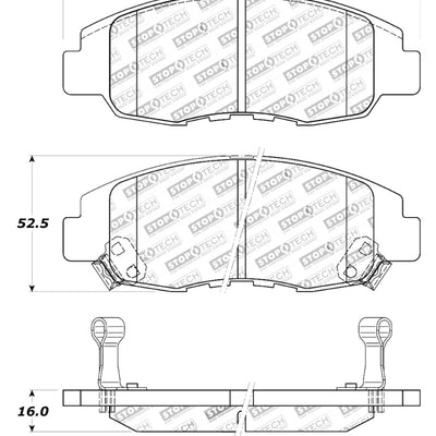 StopTech Street Touring 98-02 Honda Accord Coupe/Sedan Front Brake Pads