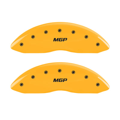 MGP 4 Caliper Covers Engraved Front & Rear MGP Yellow Finish Black Characters 2002 BMW X5
