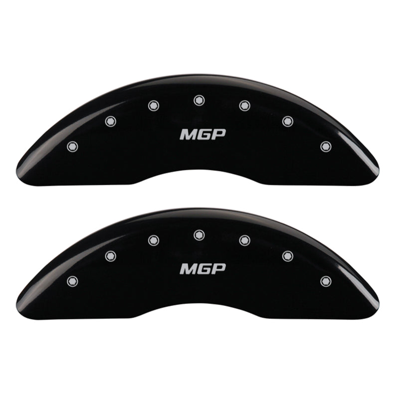 MGP 4 Caliper Covers Engraved Front & Rear MGP Black Finish Silver Char 2019 Mercedes-Benz C43 AMG