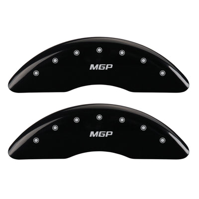 MGP 4 Caliper Covers Engraved Front & Rear MGP Black Finish Silver Char 2019 Mercedes-Benz C43 AMG