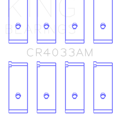 King Acura SOHC 16 Valve / Honda SOHC 16 Valve/DOHC 16 Valve (Size +0.25) Rod Bearing Set