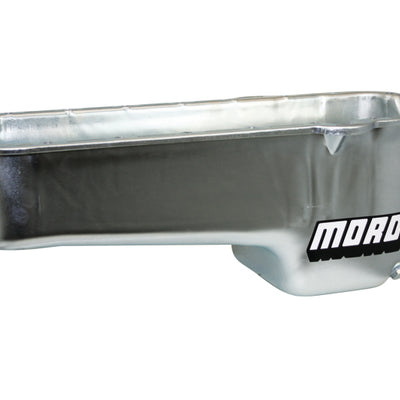 Moroso Pre-80 Chevrolet Small Block (w/Driver Side Dipstick) Wet Sump 5qt 7.5in Steel Oil Pan - Blk