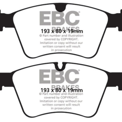 EBC 08-10 Mercedes-Benz GL320 3.0 TD (373mm Front Rotors) Ultimax2 Front Brake Pads