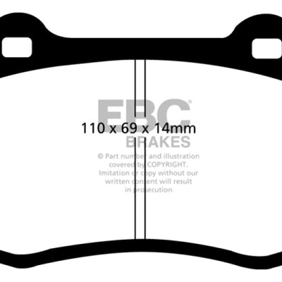 EBC 96-00 Lotus Esprit Turbo 2.0 Turbo GT3 Yellowstuff Rear Brake Pads