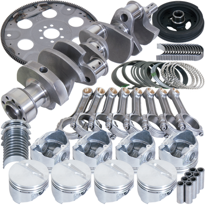 Eagle Chevrolet 350 Balanced 1Pc Rear Seal Rotating Assembly Kit .040 Bore Dome 153 Tooth Flex Plate