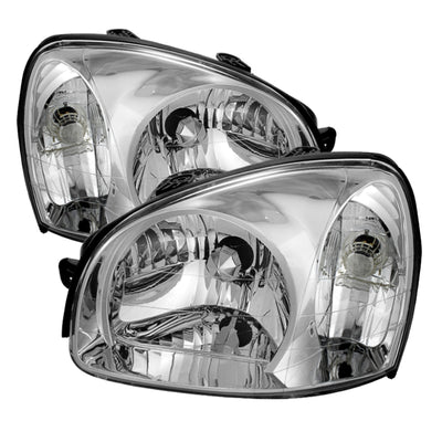 xTune Hyundai Santa Fe 2003-2006 Crystal Headlights Chrome HD-JH-HYSA03-C