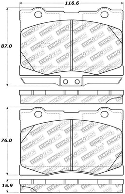 StopTech 05-12 Acura RL Street Select Front Brake Pads