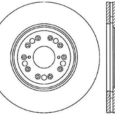 StopTech Sport Slotted (CRYO) 95-00 Lexus LS Front Left Rotor