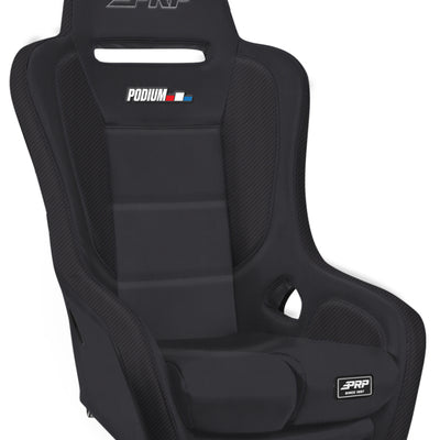 PRP Podium Elite Suspension Seat- Black Vinyl - Black