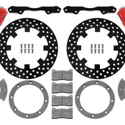 Wilwood 17-21 Can-Am X3RS Red 6-Piston Front Kit 11.25in - Drilled Rotors