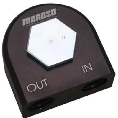 Moroso Universal Remote Oil Filter Adapter - 90 Degree - 20mm-1.5in Thread