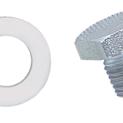 Moroso Oil Pan Drain Plug w/Nylon Washer - Chrome