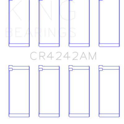 King Engine Bearings Honda 97ci 1.6L L4 B16A2/B16A3 Rod Bearing Set - Size STD