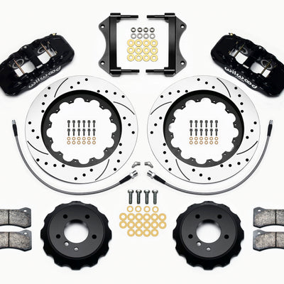 Wilwood AERO6 Front Hat Kit 15.00 Drilled 2007-2011 BMW E90 Series w/Lines