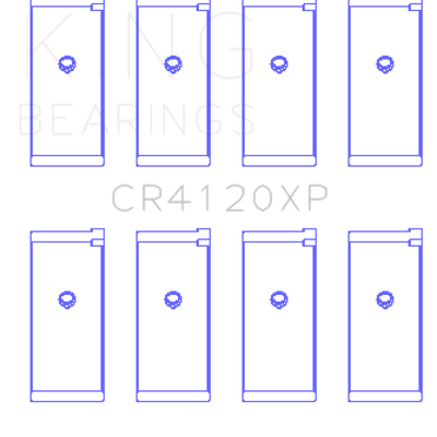 King Mitsubishi 4G63/4G64 7 Bolt 2nd Gen DSM and EVO I-IX (Size 0.25mm) Performance Rod Bearing Set