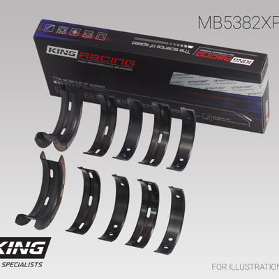 King Subaru EJ20/EJ22/EJ25 (Incl. Turbo) (Size 0.25) pMaxBlack Coated Main Bearing Set