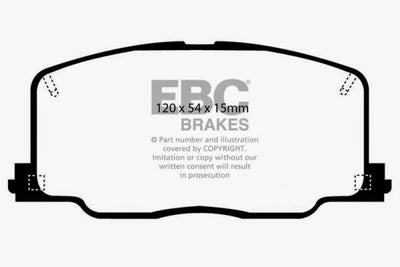 EBC 90-91 Lexus ES250 2.5 Redstuff Front Brake Pads