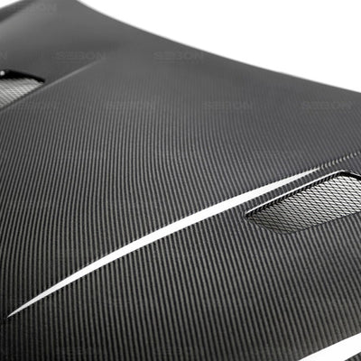 Seibon 10-11 VW Golf GTI 5K/MK6 TM Carbon Fiber Hood w/ Shaved Emblem