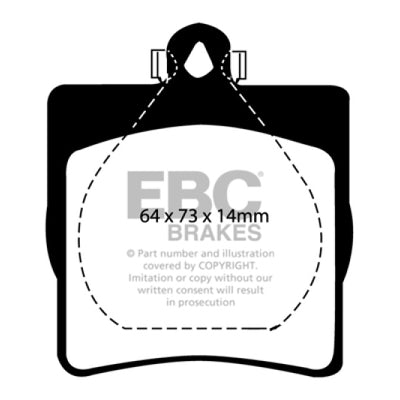 EBC 03-08 Chrysler Crossfire 3.2 Greenstuff Rear Brake Pads