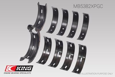 King Subaru EJ20/EJ22/EJ25 (Incl. Turbo) (Size 0.25) pMaxBlack Coated Main Bearing Set