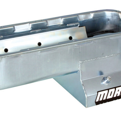 Moroso Pre-85 Chevrolet SBC (w/2 Piece Rear Main Seal) Wet Sump 7qt 8.25in Steel Oil Pan - Black