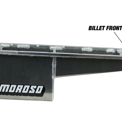 Moroso Hemi Gen 3 (w/Dragpack K-Members) Drag Race Baffled Wet Sump 10qt 7.5in Aluminum Oil Pan