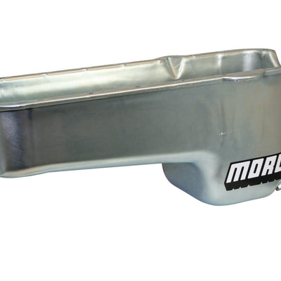 Moroso 80-85 Chevrolet SBC (w/Passenger Side Dipstick) Wet Sump 6qt 8.25in Steel Oil Pan - Blk